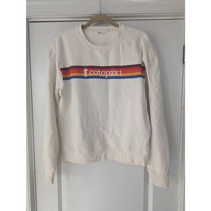 Cotopaxi On the Horizon Crewneck Sweatshirt women's size Large off white rainbow